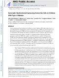 Cover page: Pancreatic Nonhormone Expressing Endocrine Cells in Children With Type 1 Diabetes