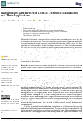 Cover page: Transmission Sensitivities of Contact Ultrasonic Transducers and Their Applications