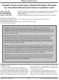 Cover page: Scholarly Tracks in Emergency Medicine Residency Programs Are Associated with Increased Choice of Academic Career