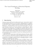 Cover page: The Causal Foundations of Structural Equation Modeling