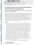 Cover page: Consolidated state political party control and the enactment of obesity-related policies in the United States