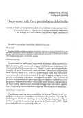 Cover page: Osservazioni sulla flora pteridologica della Sicilia