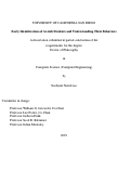 Cover page: Early Identification of At-risk Students and Understanding Their Behaviors