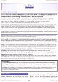 Cover page: Association of Adverse Pregnancy Outcomes With Self-Reported Measures of Sleep Duration and Timing in Women Who Are Nulliparous.