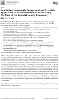Cover page: Combining Community Engagement and Scientific Approaches in Next-Generation Monitor Siting: The Case of the Imperial County Community Air Network
