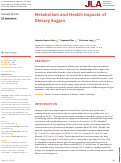 Cover page: Metabolism and Health Impacts of Dietary Sugars