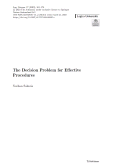 Cover page: Effective Procedures