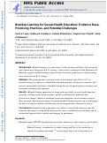 Cover page: Blended Learning for Sexual Health Education: Evidence Base, Promising Practices, and Potential Challenges