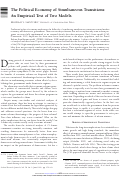 Cover page: The Political Economy of Simultaneous Transitions: An Empirical Test of Two Models