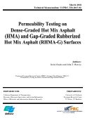 Cover page: Permeability Testing on Dense-Graded Hot Mix Asphalt (HMA) and Gap-Graded Rubberized Hot Mix Asphalt (RHMA-G) Surfaces