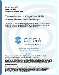 Cover page of Transmission of Cognitive Skills across Generations in Kenya