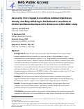 Cover page: Assessing cross-lagged associations between depression, anxiety, and binge drinking in the National Consortium on Alcohol and Neurodevelopment in Adolescence (NCANDA) study