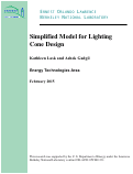 Cover page: Simplified Model for Lighting Cone Design