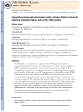 Cover page: Integrating Language Information With a Hidden Markov Model to Improve Communication Rate in the P300 Speller