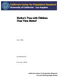 Cover page: Mother's Time with Children: Does Time Matter?