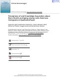 Cover page: Perceptions of and Knowledge Acquisition about Brain Health and Aging among Latin American Immigrants:A QualitativePaper