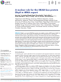 Cover page: A nuclear role for the DEAD-box protein Dbp5 in tRNA export