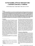 Cover page: Air Permeability of Porous Materials Under Controlled Laboratory Conditions