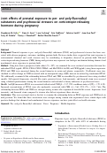 Cover page: Joint effects of prenatal exposure to per- and poly-fluoroalkyl substances and psychosocial stressors on corticotropin-releasing hormone during pregnancy