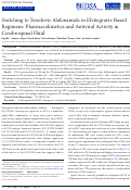 Cover page: Switching to Tenofovir Alafenamide in Elvitegravir-Based Regimens: Pharmacokinetics and Antiviral Activity in Cerebrospinal Fluid.