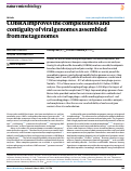 Cover page: COBRA improves the completeness and contiguity of viral genomes assembled from metagenomes.