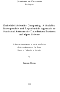 Cover page: Embedded Scientific Computing: A Scalable, Interoperable and Reproducible Approach to Statistical Software for Data-Driven Business and Open Science