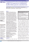 Cover page: Angiotensin II in liver transplantation (AngLT-1): protocol of a randomised, double-blind, placebo-controlled trial