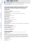 Cover page: Risk-stratified staging in paediatric hepatoblastoma: a unified analysis from the Children's Hepatic tumors International Collaboration