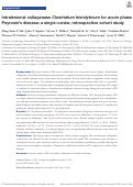 Cover page: Intralesional collagenase Clostridium histolyticum for acute phase Peyronie’s disease: a single-center, retrospective cohort study