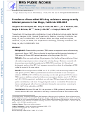 Cover page: Prevalence of Transmitted HIV Drug Resistance Among Recently Infected Persons in San Diego, CA 1996–2013