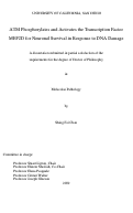 Cover page: ATM Phosphorylates and Activates the Transcription Factor MEF2D for Neuronal Survival in Response to DNA Damage