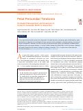 Cover page: Fetal Pericardial Teratoma: Perinatal Management and Example of Preterm Cesarean Birth to Resection.