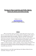 Cover page: Ideology in Major Legislation and Public Opinion: Which is the Chicken, and Which is the Egg?