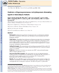 Cover page: Predictors of Hyporesponsiveness to Erythropoiesis-Stimulating Agents in Hemodialysis Patients