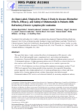 Cover page: An open-label, single-arm, phase 1 study to assess biomarker effects, efficacy and safety of ofatumumab in patients with refractory chronic lymphocytic leukemia