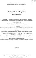 Cover page: Review of Particle Properties