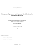 Cover page: Koopman Operators and System Identification for Stochastic Systems