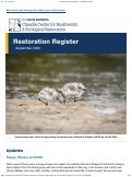 Cover page of UCSB Restoration Register - September 2025