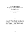 Cover page: Languages of Spatial Relations—NCGIA Research Initiative 2, Closing Report