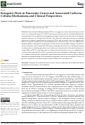 Cover page: Ketogenic Diets in Pancreatic Cancer and Associated Cachexia: Cellular Mechanisms and Clinical Perspectives