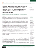 Cover page: Effect of 12 weeks of once-daily tiotropium/olodaterol on exercise endurance during constant work-rate cycling and endurance shuttle walking in chronic obstructive pulmonary disease