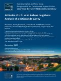 Cover page: Attitudes of U.S. Wind Turbine Neighbors: Analysis of a Nationwide Survey