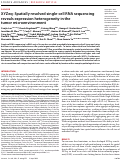 Cover page: XYZeq: Spatially resolved single-cell RNA sequencing reveals expression heterogeneity in the tumor microenvironment