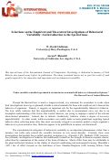 Cover page: Selections on the Empirical and Theoretical Investigations of Behavioral Variability:  An Introduction to the Special Issue