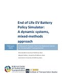 Cover page: End of Life EV Battery Policy Simulator: A dynamic systems, mixed-methods approach