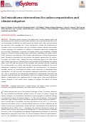 Cover page: Soil microbiome interventions for carbon sequestration and climate mitigation.