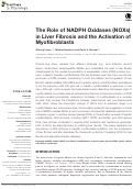 Cover page: The Role of NADPH Oxidases (NOXs) in Liver Fibrosis and the Activation of Myofibroblasts