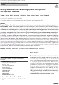 Cover page: Management of Proximal Hamstring Injuries: Non-operative and Operative Treatment.