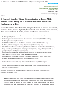 Cover page: A General Model of Dioxin Contamination in Breast Milk: Results from a Study on 94 Women from the Caserta and Naples Areas in Italy
