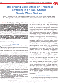 Cover page: Total-Ionizing-Dose Effects on ThresholdSwitching in 1T-TaS2 ChargeDensity Wave Devices